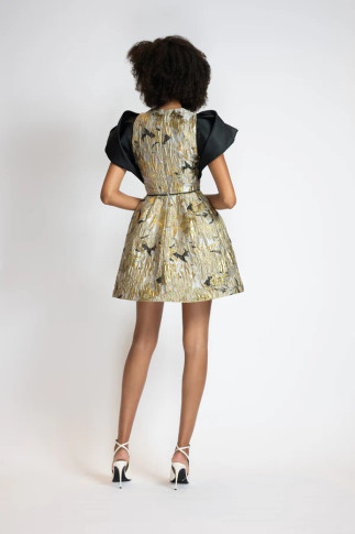 Marble Jacquard Mini Dress