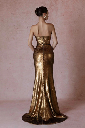 Shimmering Strapless Gown