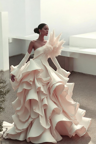 Blush A-Line Gown