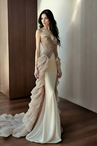 Sweeping Sweetheart Gown