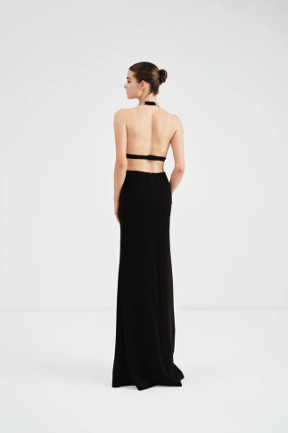 Beaded Top & Crepe Skirt