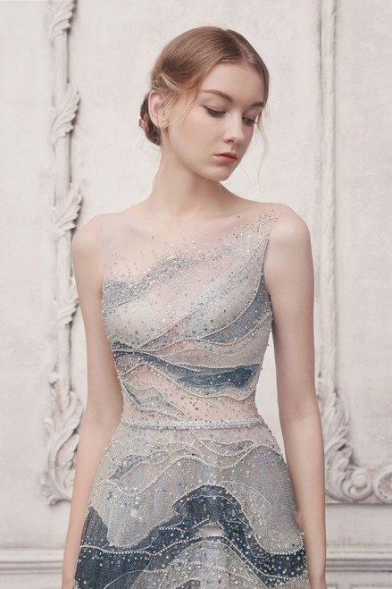 Shop The Atelier Couture One Shoulder Illusion Bell Gown