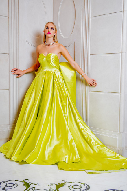Shop Rvng Couture Satin Strapless Ball Gown