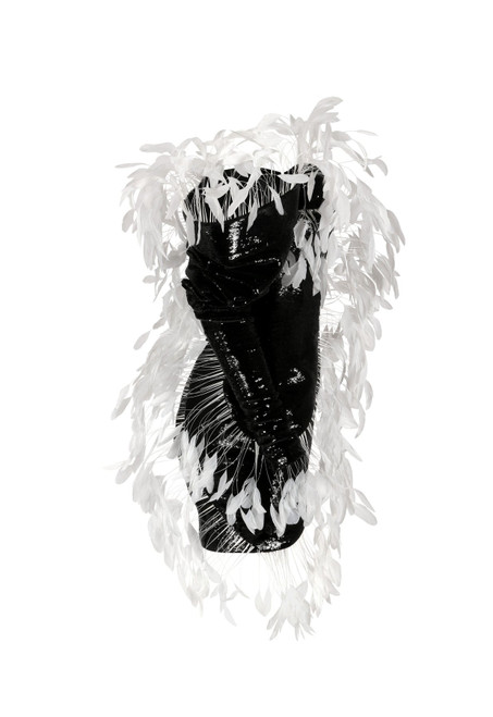 Shop Jean Louis Sabaji Corseted Sequin Mini With Feathers