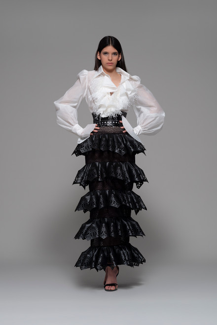 Shop Isabel Sanchis Fenegro Long Sleeve Blouse And Tiered Skirt