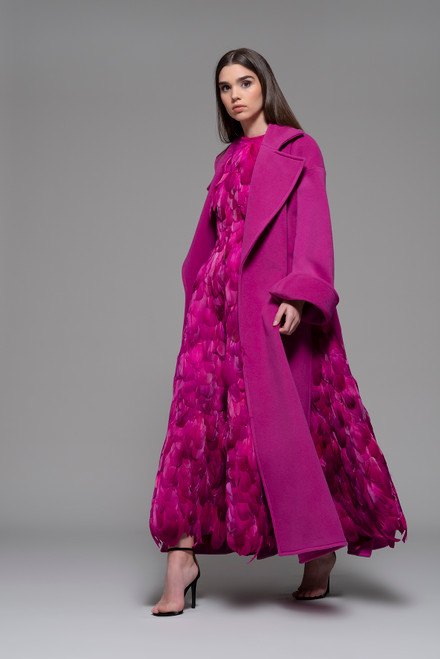 Shop Isabel Sanchis Fiesco Sleeveless Feathered Midi Dress