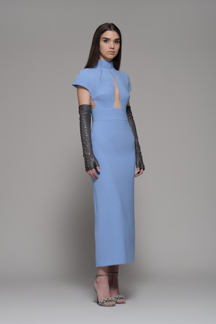 Isabel Sanchis Drena Cap Sleeve Midi Dress