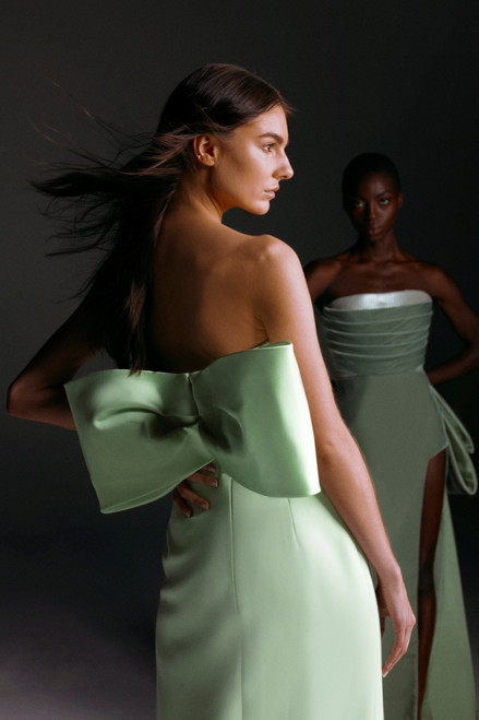 Shop Azzi & Osta Strapless Bow Gown