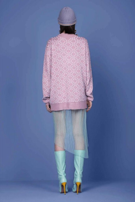 Shop Georges Hobeika Knitted Sweater And Tulle Skirt