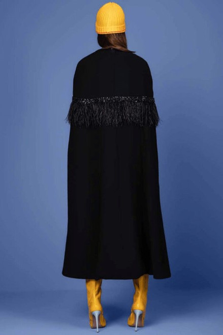 Shop Georges Hobeika Pleated Mushroom Tulle Dress With Cape