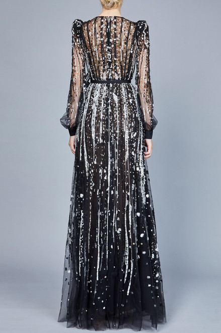 Shop Elie Saab Bead Embroidered Gown