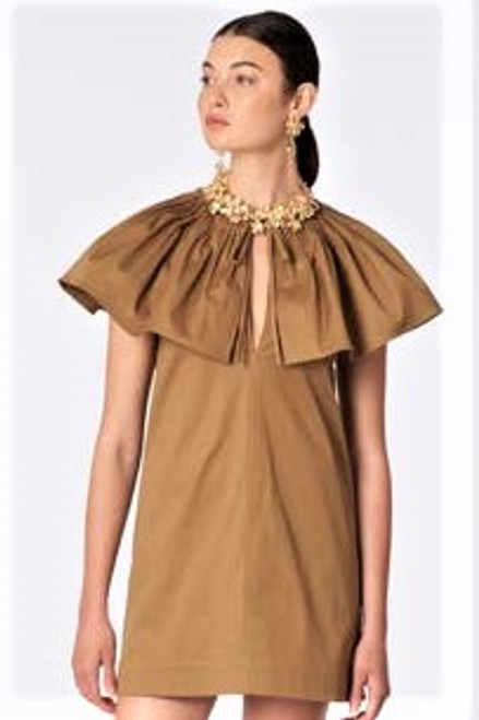 Shop Carolina Herrera Full Collar Mini Dress