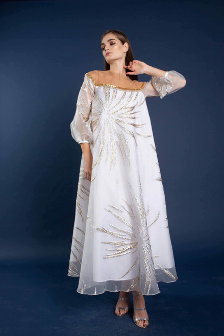 Shop Anaya Sasha Shimmer Organza Kaftan