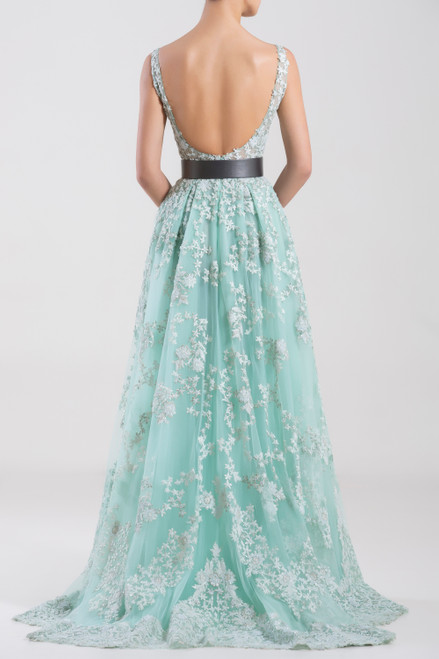 Shop Saiid Kobeisy Embroidered Tulle Gown