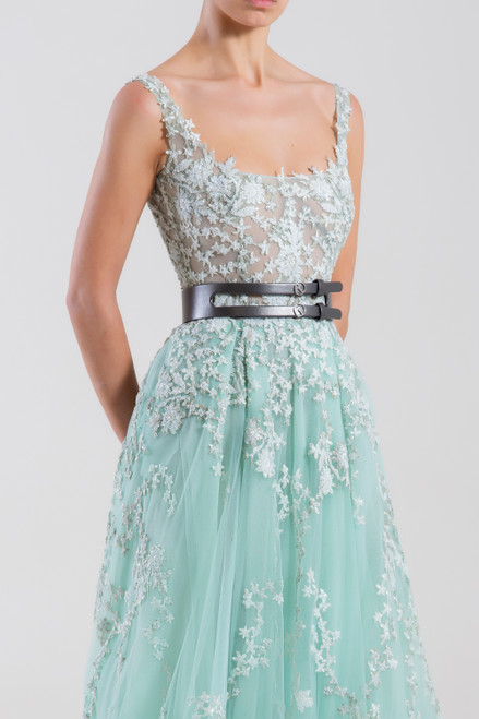 Shop Saiid Kobeisy Embroidered Tulle Gown