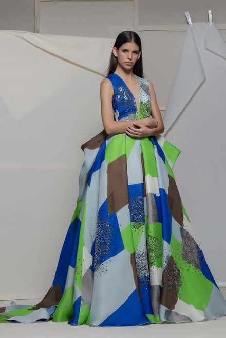 Isabel Sanchis Amandola Sleeveless Embellished Gown