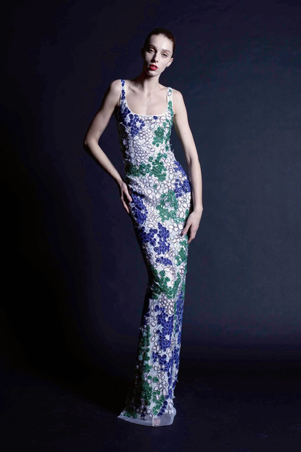 Naeem Khan- Green Sequin Jumpsuit - District 5 Boutique