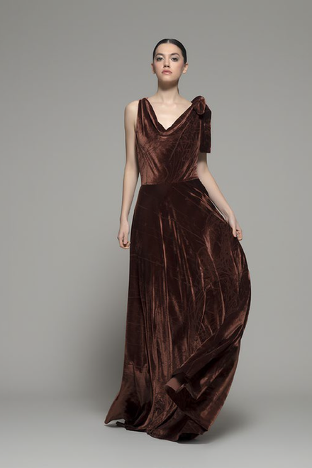 Isabel Sanchis Draped Ronda Gown