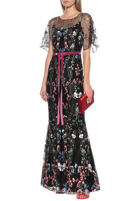 Shop Marchesa Notte Sequin Embroidered Gown
