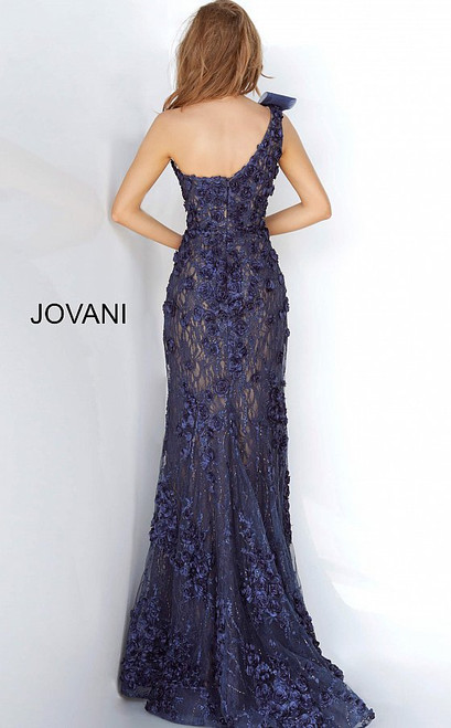 Shop Jovani Embellished One Shoulder Evening Gown