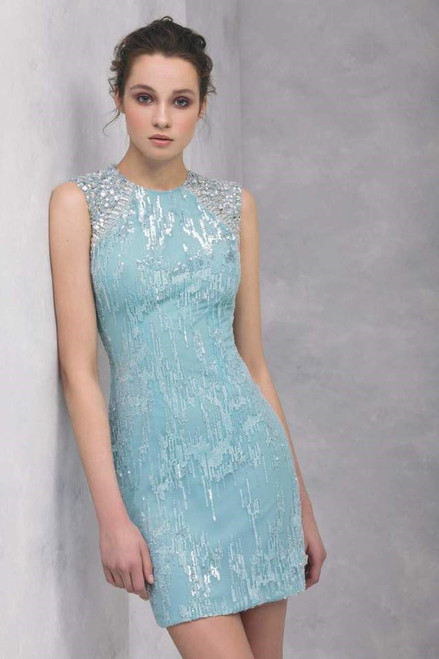 Shop Tony Ward Sleeveless Embroidered Tulle Cocktail Dress