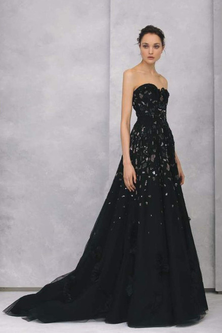 Shop Tony Ward Strapless Sequin Evening Gown