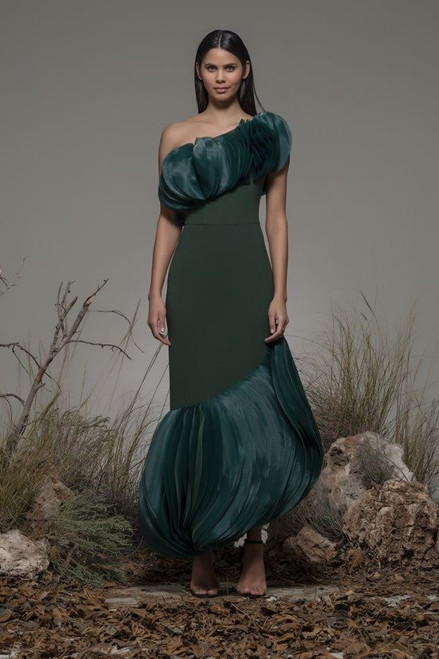 Isabel Sanchis Bedulita One Shoulder Gown