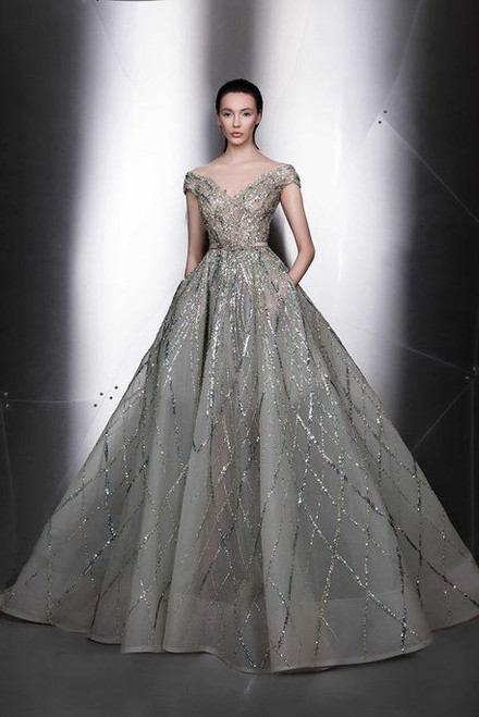 Shop Ziad Nakad Off The Shoulder A-line Ball Gown