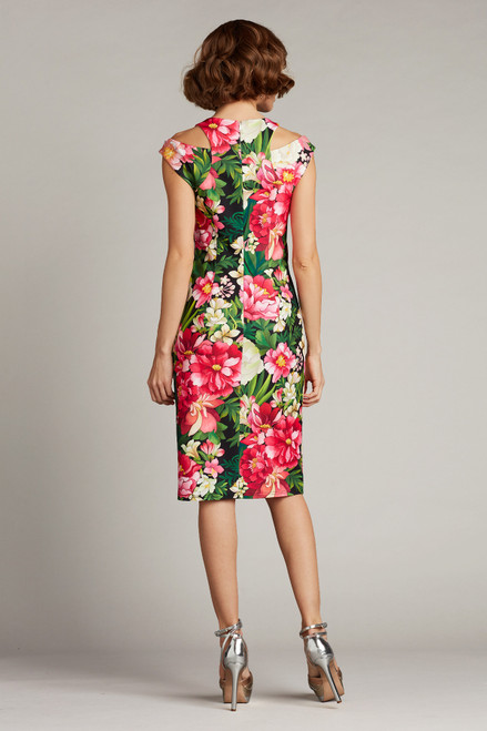 Shop Tadashi Shoji Cold Shoulder Floral Print Dress