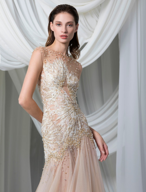 Shop Tony Ward Cap Sleeve A-line Tulle Gown