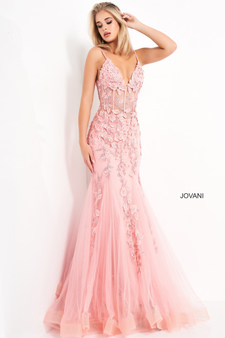 Shop Jovani Floral Mermaid Informal Wedding Gown