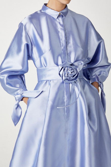 Shop Khoon Hooi Aria Long Sleeve Taffeta Shirt Gown