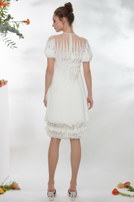 Shop Gemy Maalouf Full Voluminous 3d Laser-cut Dress