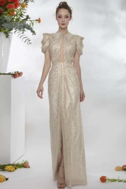 Gemy Maalouf Shimmery Draped Gown