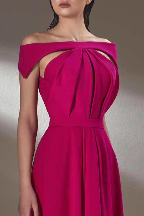 Cut-Out Off Shoulder Gown