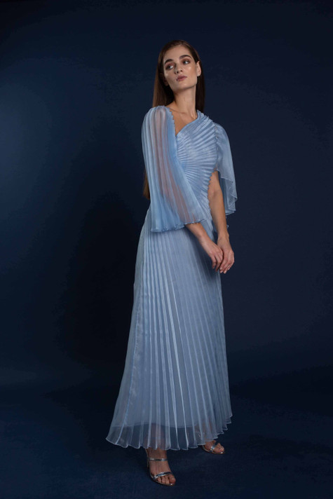 Nadia Asymmetrical Pleated Dress