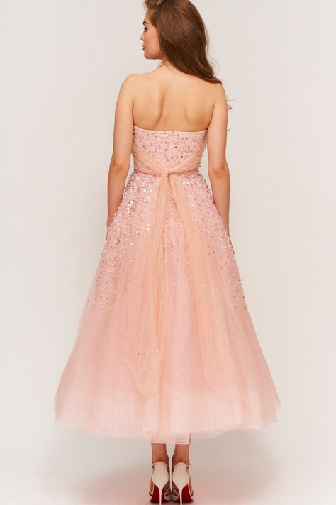 Dearest Strapless Tulle Dress