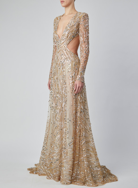 Gold Beaded Gown