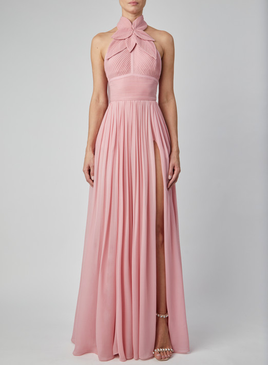 Halter Silk Gown