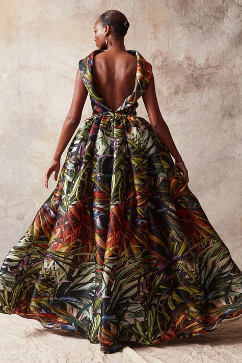 Printed Ballgown