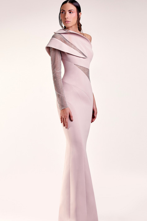 Asymmetrical Fitted Gown