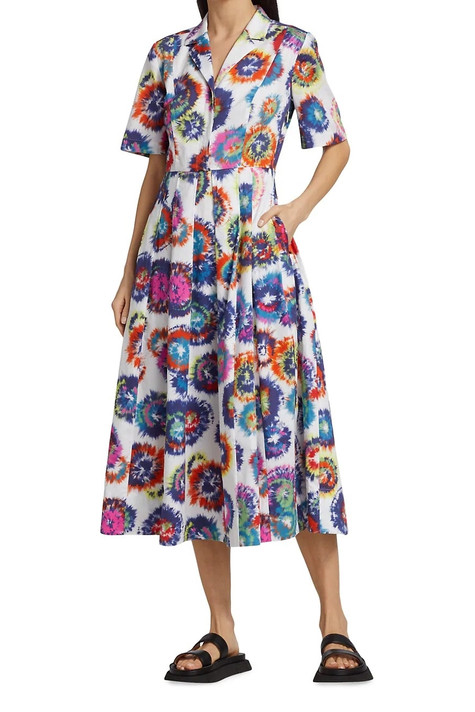 Abstract Floral Shirtdress