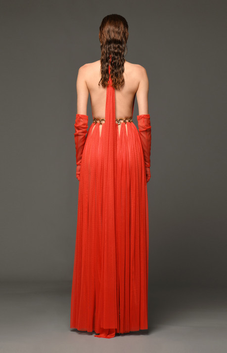 Sleeveless Halter  Gown