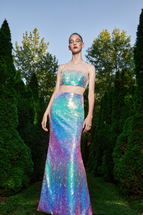 Margaux Rainbow Sequin Gown