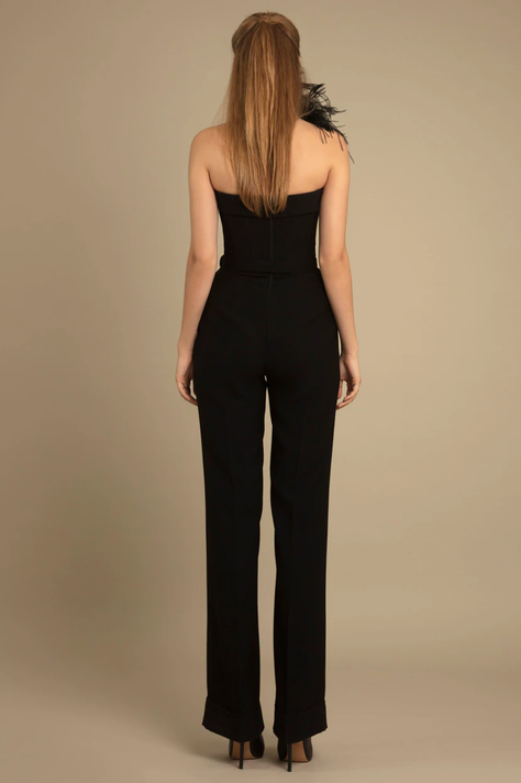 Strapless Crepe Jumpsuit