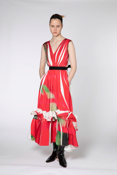 Multi-Print Midi Dress
