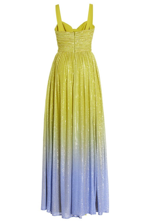 Ombre Sequined Chiffon Gown