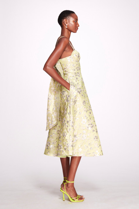 Briar Rose Jacquard Midi  Dress