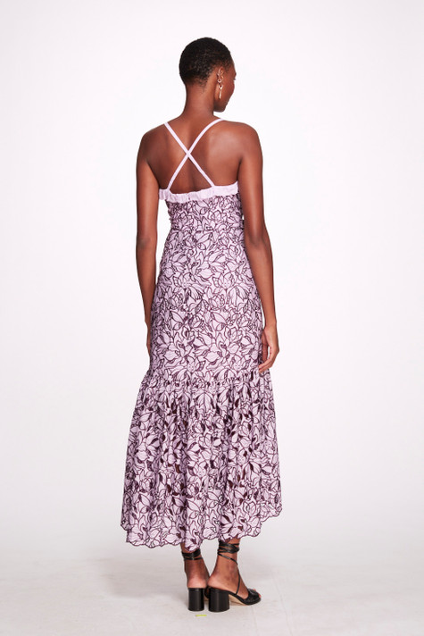 Peony Laser Cut Maxi Dress