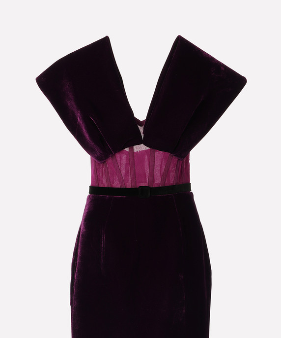 Purple Velvet Gown